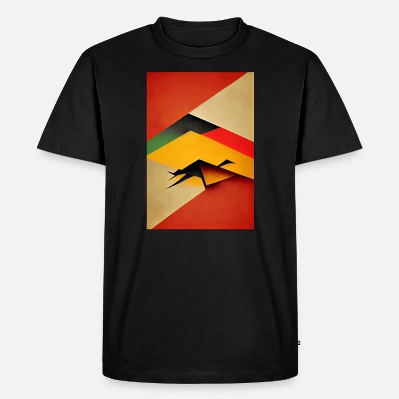 Rotes Bauhaus-Muster - Männer Premium Bio T-Shirt - undefined