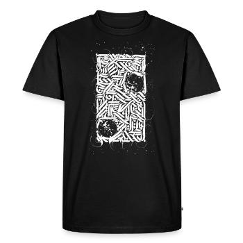 The Art of Calligraphy / Arabic Flow - Men's Premium Organic T-Shirt - black - Front - Nico (187cm)