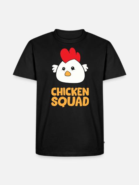 Huhn - Chicken Squad - Männer Premium Bio T-Shirt - Schwarz