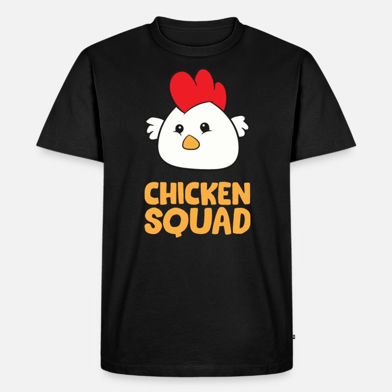 Huhn - Chicken Squad - Männer Premium Bio T-Shirt - Schwarz