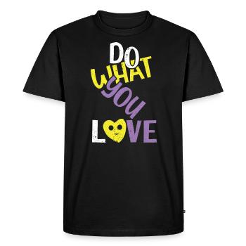 Faites ce que vous aimez Mindset Freedom - T-shirt Premium bio Homme - noir - Devant - Nico (187cm)
