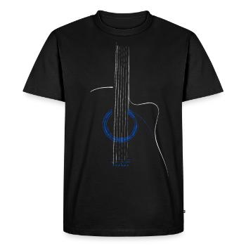 Guitare acoustique - T-shirt Premium bio Homme - noir - Devant - Nico (187cm)