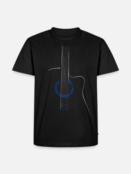Acoustic Guitar - Men's Premium Organic T-Shirt - black