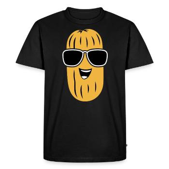 Peanuts Humor Small Peanut - Men's Premium Organic T-Shirt - black - Front - Nico (187cm)