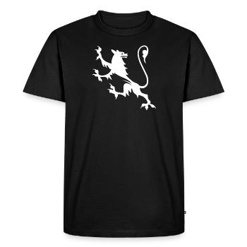 Loup-garou dans le style des armoiries médiévales - T-shirt Premium bio Homme - noir - Devant - Nico (187cm)