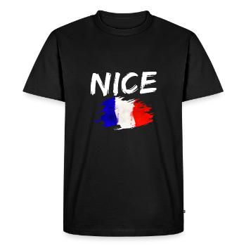 Nice France Drapeau Nice - T-shirt Premium bio Homme - noir - Devant - Nico (187cm)