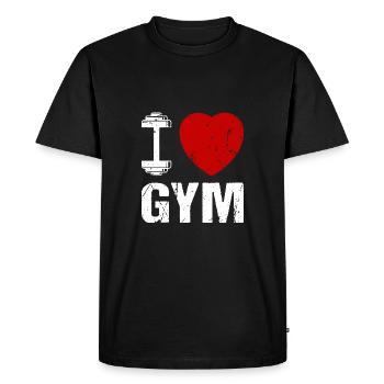 J’adore Gym Gym Sports - T-shirt Premium bio Homme - noir - Devant - Nico (187cm)