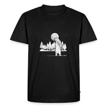 Bear bears gift forest birds nature predator - Men's Premium Organic T-Shirt - black - Front - Nico (187cm)