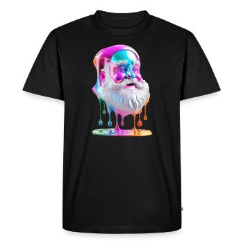 08 Santa Claus Head Liquid Paints Paint Drops - Men's Premium Organic T-Shirt - black - Front - Nico (187cm)