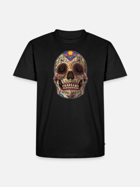 Sugar Skull | Dia De Los Muertos Mexican Holiday - Men's Premium Organic T-Shirt - black