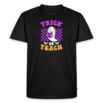 Halloween Teacher Trick Or Teach - Men's Premium Organic T-Shirt - black - Front - Nico (187cm)