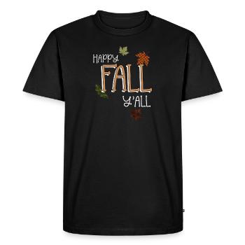 Autumn Happy Fall Y'all - Men's Premium Organic T-Shirt - black - Front - Nico (187cm)