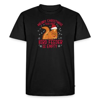Joyeux Noël Écureuil Humour Drôle Spirituel - T-shirt Premium bio Homme - noir - Devant - Nico (187cm)