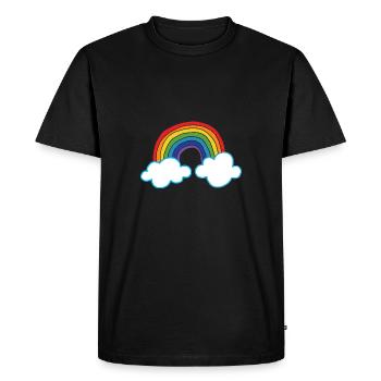 Rainbow, Pride, Unicorns - T-shirt Premium bio Homme - noir - Devant - Nico (187cm)