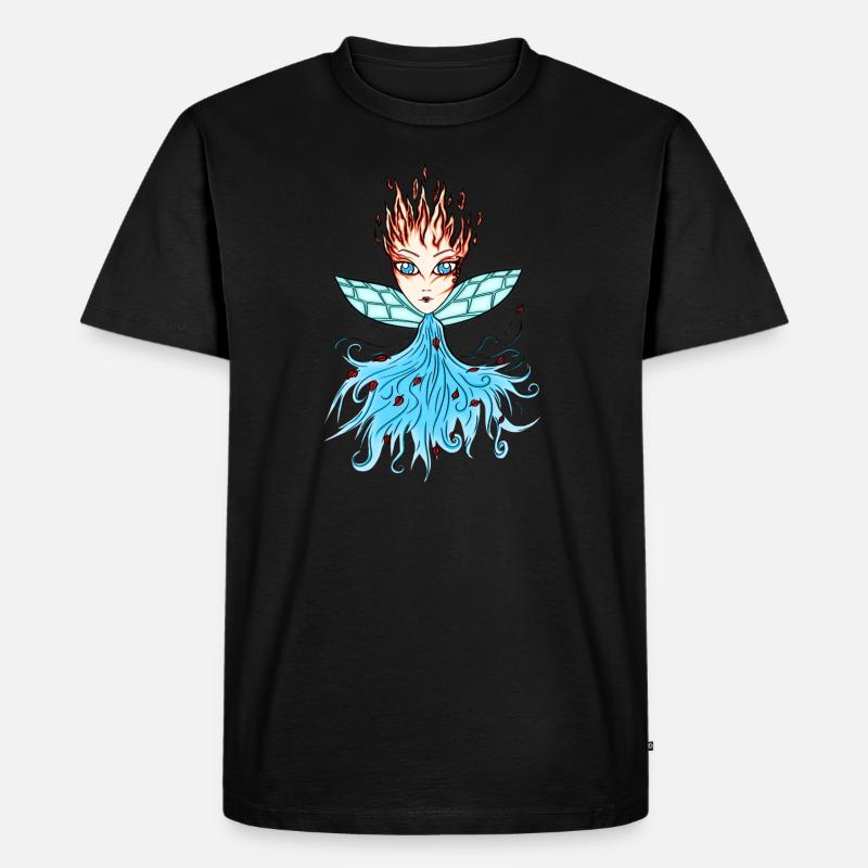 Feuer-fe Winde - Männer Premium Bio T-Shirt - Schwarz