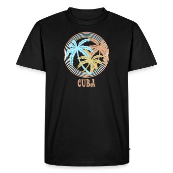 Cuba - T-shirt Premium bio Homme - noir - Devant - Nico (187cm)