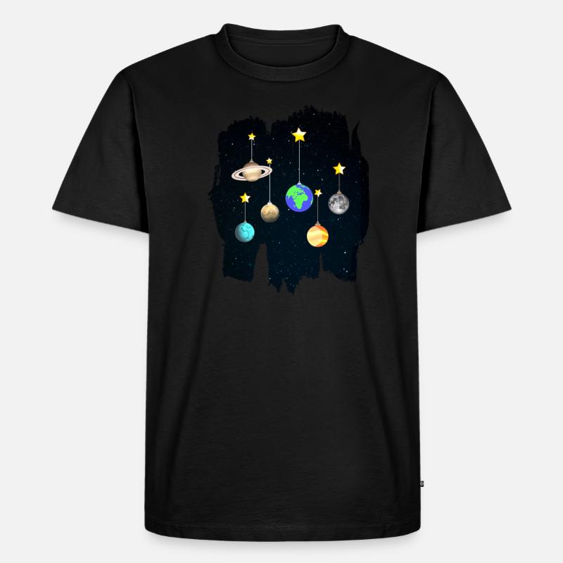 Weihnachtskugel Stern Planeten Himmel - Männer Premium Bio T-Shirt - undefined