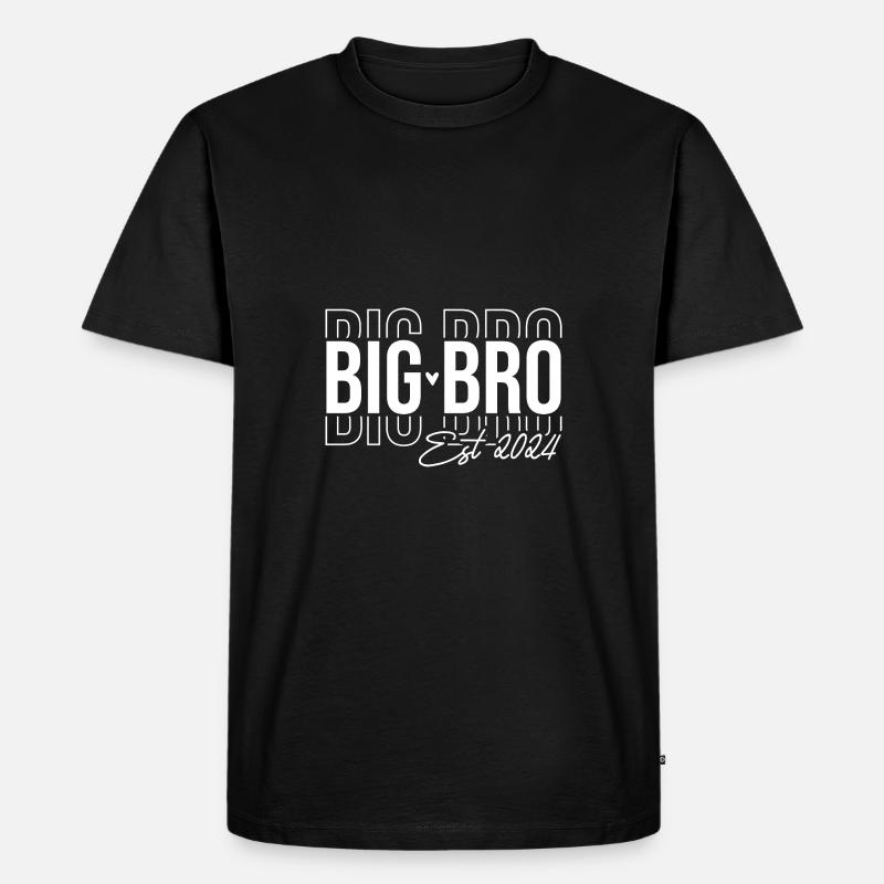 Big Bro Est 2024 - Männer Premium Bio T-Shirt - Schwarz