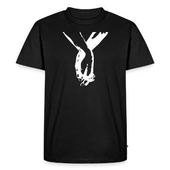 holding hands - Men's Premium Organic T-Shirt - black - Front - Nico (187cm)