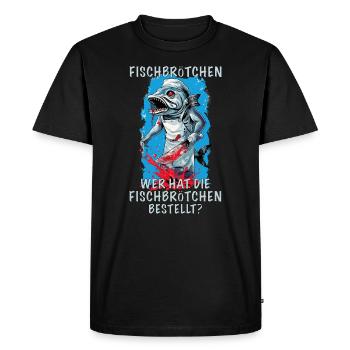Fish Roll Fish North Sea Holiday Slaughterhouse - Men's Premium Organic T-Shirt - black - Front - Nico (187cm)