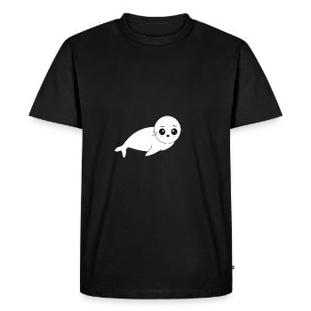 Sceau Kawaii Sceau Kawaii Fille Kawaii Manga - T-shirt Premium bio Homme - noir - Devant - Nico (187cm)