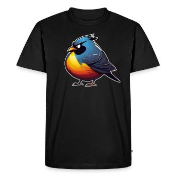 Fat little fierce bird - Men's Premium Organic T-Shirt - black - Front - Nico (187cm)