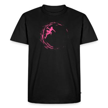 Bouldering - T-shirt Premium bio Homme - noir - Devant - Nico (187cm)