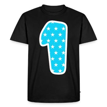 Numéro 1 - T-shirt Premium bio Homme - noir - Devant - Nico (187cm)