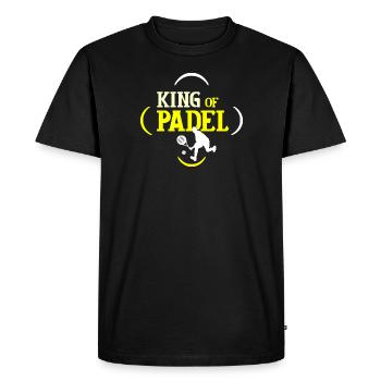 King of Padel - Men's Premium Organic T-Shirt - black - Front - Nico (187cm)