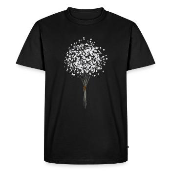 Fleur Pusteblume - T-shirt Premium bio Homme - noir - Devant - Nico (187cm)