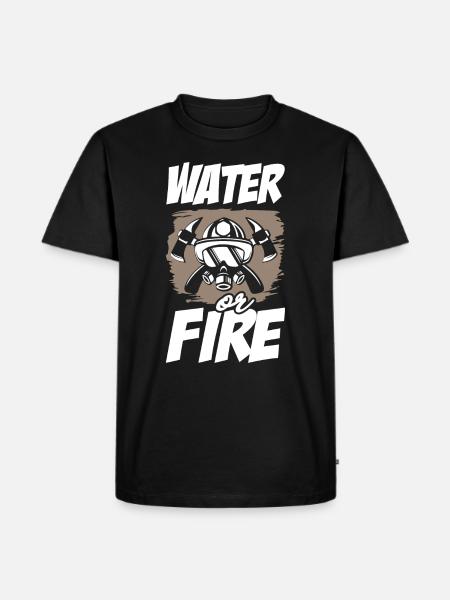 Water or Fire Firefighter - Männer Premium Bio T-Shirt - Schwarz