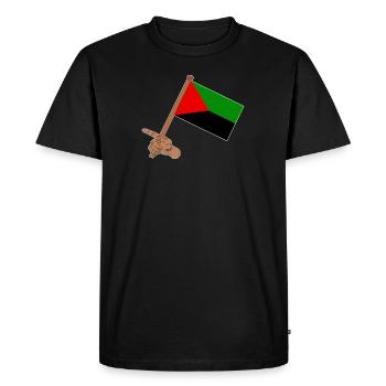 Drapeau de la martinique dans la main - T-shirt Premium bio Homme - noir - Devant - Nico (187cm)