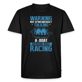Dragon Boat Trainer and Dragon Boat - Men's Premium Organic T-Shirt - black - Front - Nico (187cm)