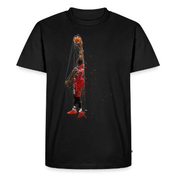 Men's basketball or child dad and son - Men's Premium Organic T-Shirt - black - Front - Nico (187cm)