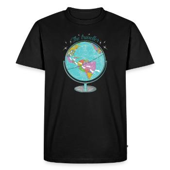 The Traveler - Holiday Design - Travel - Travel - Men's Premium Organic T-Shirt - black - Front - Nico (187cm)