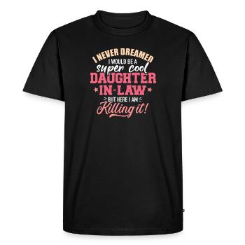 belle-fille - T-shirt Premium bio Homme - noir - Devant - Nico (187cm)