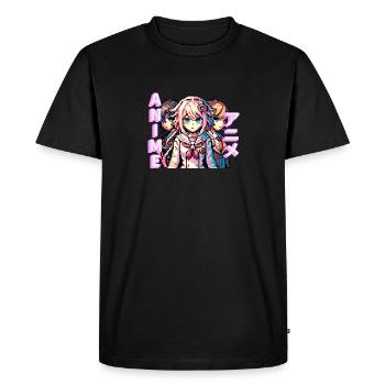 Filles Anime, pixelart - T-shirt Premium bio Homme - noir - Devant - Nico (187cm)