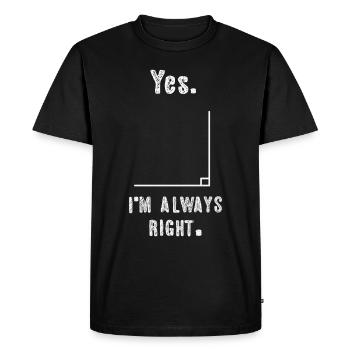 Drôle de citation mathématique Professeur de mathématiques Dictons de mathématiques - T-shirt Premium bio Homme - noir - Devant - Nico (187cm)
