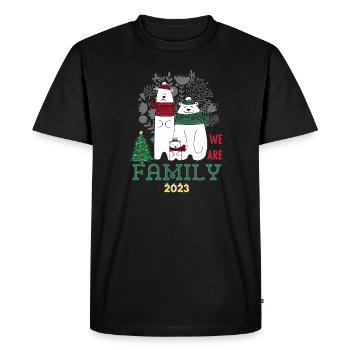 We are family Christmas 2023 - T-shirt Premium bio Homme - noir - Devant - Nico (187cm)