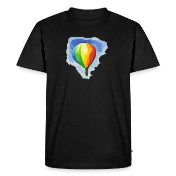 hot air balloon - Men's Premium Organic T-Shirt - black - Front - Nico (187cm)