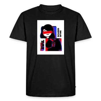 EFFRAYÉ - T-shirt Premium bio Homme - noir - Devant - Nico (187cm)
