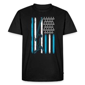 Spearfishing - Men's Premium Organic T-Shirt - black - Front - Nico (187cm)