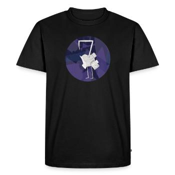 Cercle de conception oiseau dans une boîte 002 - T-shirt Premium bio Homme - noir - Devant - Nico (187cm)