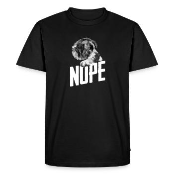 St Bernard Dog Funny - Nope - T-shirt Premium bio Homme - noir - Devant - Nico (187cm)