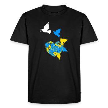 Ukraine - Männer Premium Bio T-Shirt - Schwarz - Vorne - Nico (187cm)