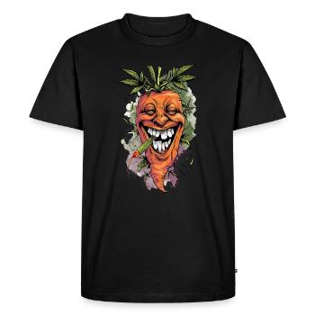 Smoking Cannabis Carrot THC CBD Village Youth - Men's Premium Organic T-Shirt - black - Front - Nico (187cm)