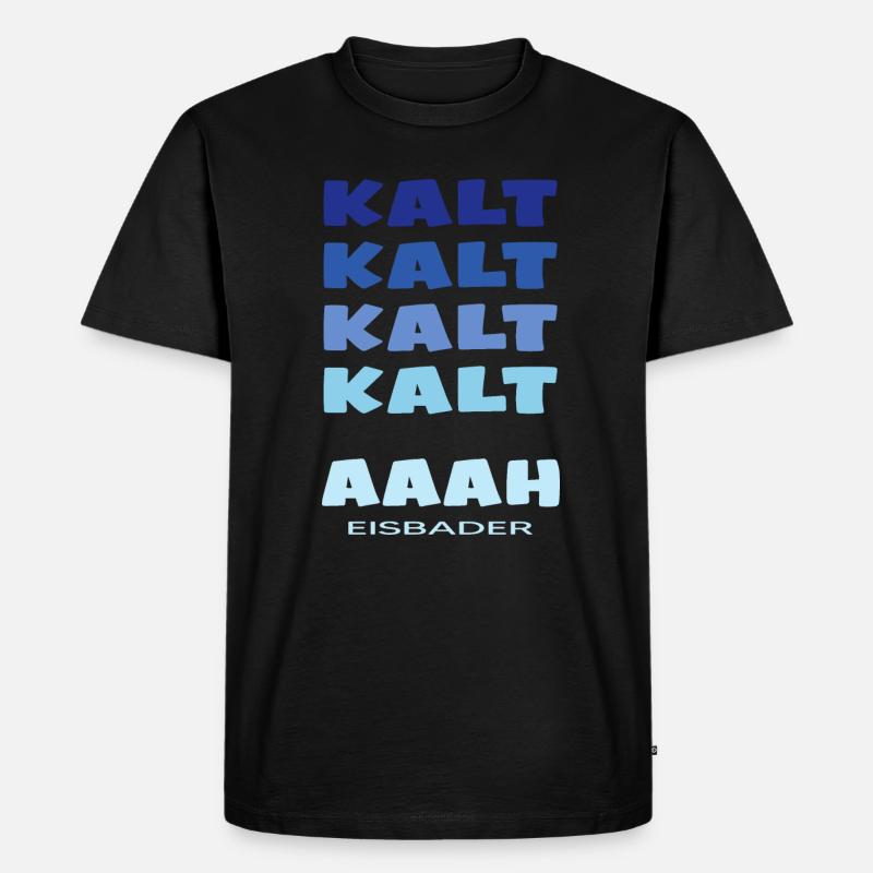 eisbaden winterbader cool icebath kälteresistent - Männer Premium Bio T-Shirt - Schwarz