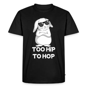 Lapin de Pâques Enfants Lapin de Pâques Lapin - T-shirt Premium bio Homme - noir - Devant - Nico (187cm)