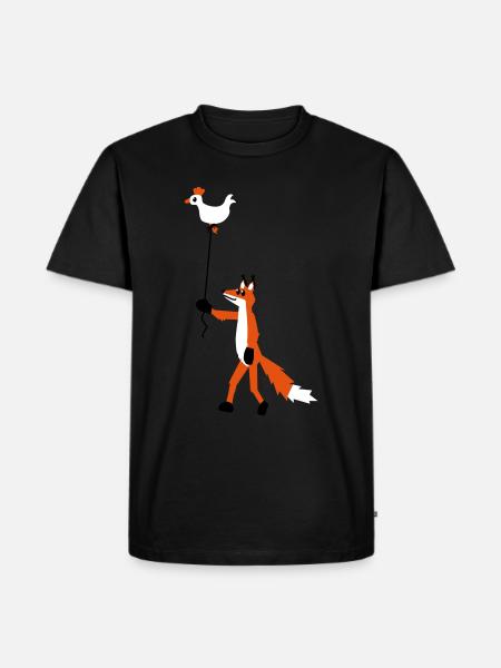 Fuchs und Henne - Männer Premium Bio T-Shirt - Schwarz
