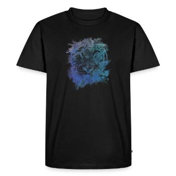 Tiger Face - Abstract Creative Watercolor Style - Men's Premium Organic T-Shirt - black - Front - Nico (187cm)
